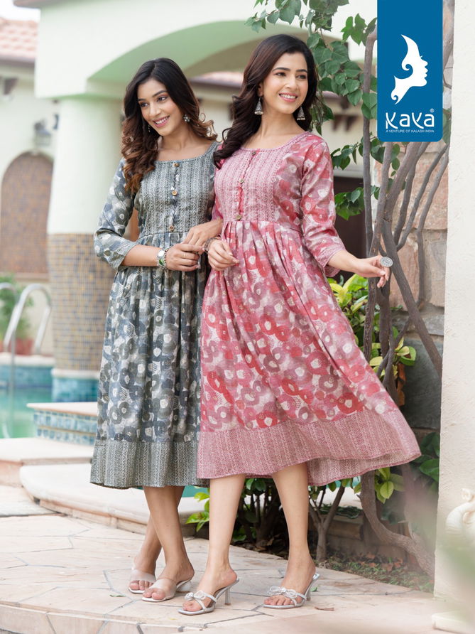 Label By Kaya Rayon Designer Printed urtis Catalog